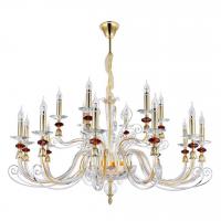 Подвесная люстра Crystal Lux CATARINA CATARINA SP12+6 GOLD/TRANSPARENT-COGNAC