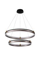 Люстра подвесная Crystal Lux FERNANDO SP123W LED D600+800 COFFEE/BLACK