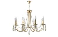 Люстра подвесная Crystal Lux VICTORIA SP8 GOLD/AMBER