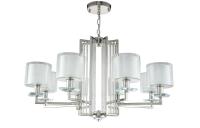 Люстра подвесная Crystal Lux NICOLAS SP-PL8 NICKEL/WHITE