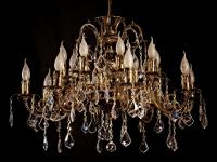 Подвесная люстра BRIZZI ALICANTE 8888/8+8 AB Leaf Crystal