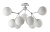 Потолочная люстра Crystal Lux Medea Medea PL9 White