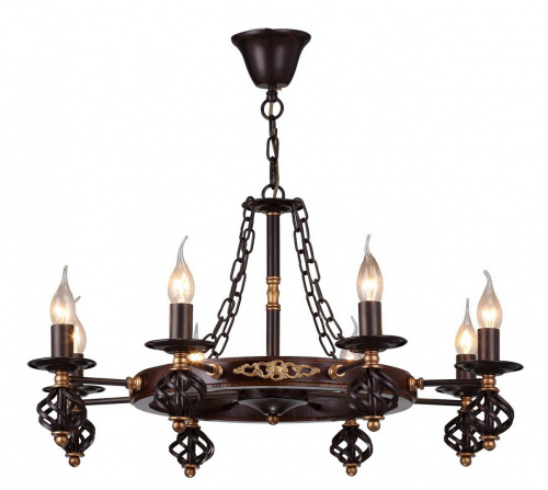 Подвесная люстра Arte Lamp CARTWHEEL A4550LM-8CK купить по низкой цене