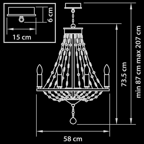 Подвесная люстра Lightstar CASTELLO 744148 купить по низкой цене