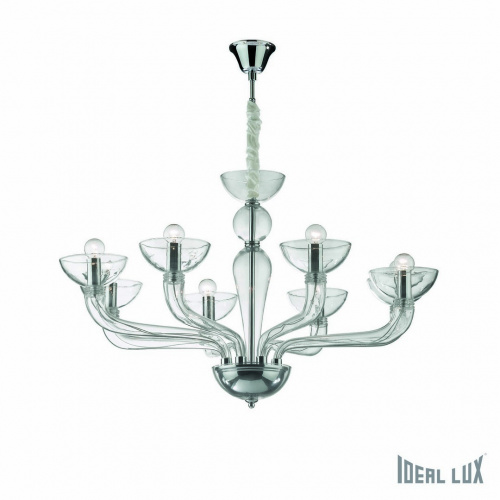 Подвесная люстра Ideal Lux CASANOVA SP8 TRASPARENTE купить по низкой цене