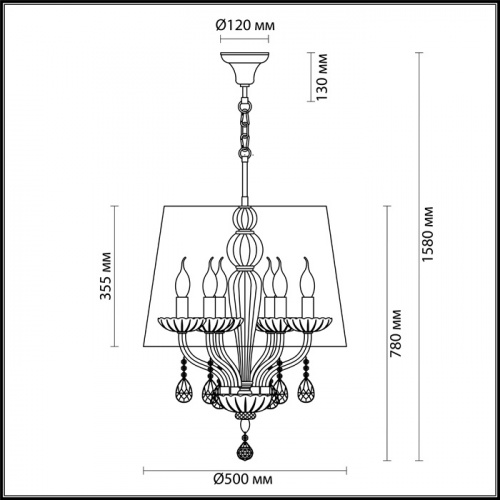 Подвесная люстра Odeon Light TEONA 4194/6 купить по низкой цене