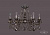 Подвесная люстра Bohemia Ivele 1702/6/250/C/NB/R731