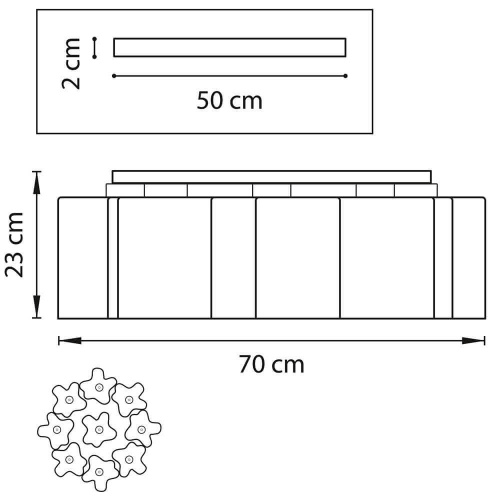 Потолочная люстра Lightstar Nubi legno 802095 купить по низкой цене