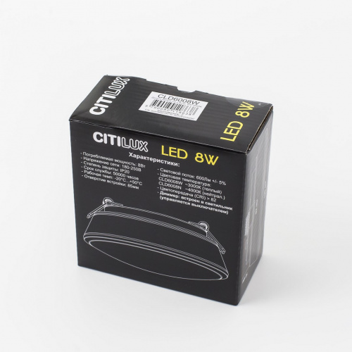 Светодиодный встраиваемый светильник CITILUX Дельта CLD6008Nz