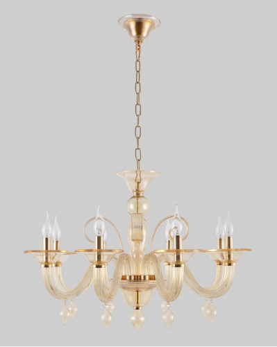 Подвесная люстра Crystal Lux CAETANO SP-PL8 AMBER купить по низкой цене