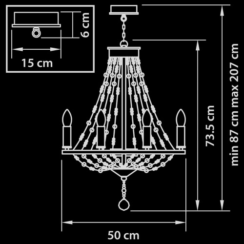 Подвесная люстра Lightstar CASTELLO 744088 купить по низкой цене