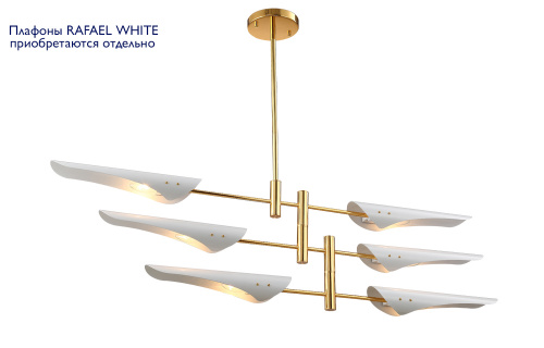 Люстра подвесная Crystal Lux RAFAEL SP6 GOLD купить по низкой цене