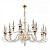 Подвесная люстра Crystal Lux CATARINA CATARINA SP12+6 GOLD/TRANSPARENT-COGNAC