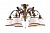 Потолочная люстра Arte Lamp BORGIA A8100PL-6GA