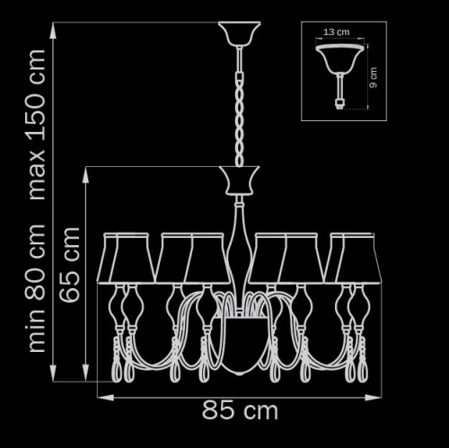 Подвесная люстра Lightstar Escica 806080 купить по низкой цене