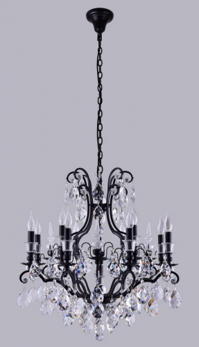 Подвесная люстра Crystal Lux MAGNIFICO SP13 BLACK/TRANSPARENT купить по низкой цене