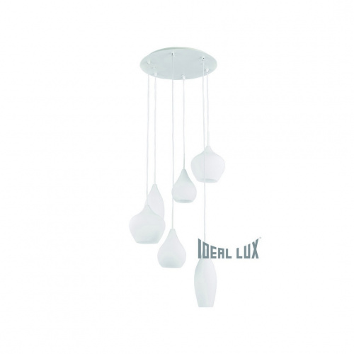 Подвесная люстра Ideal Lux SOFT SP6 BIANCO купить по низкой цене