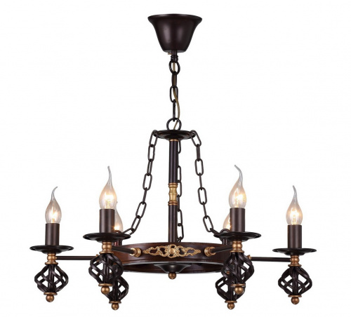 Подвесная люстра Arte Lamp CARTWHEEL A4550LM-6CK купить по низкой цене