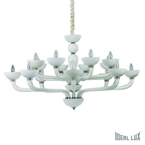 Подвесная люстра Ideal Lux CASANOVA SP16 BIANCO купить по низкой цене