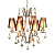 Подвесная люстра Lumina Deco Glamour LDP 66247-6 BR+CHR
