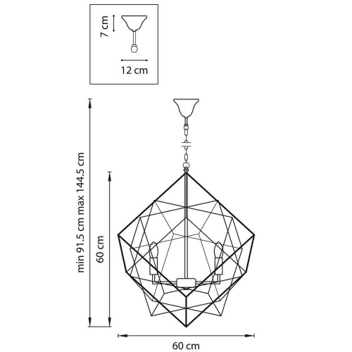 Подвесная люстра Lightstar Gabbia 732267 купить по низкой цене