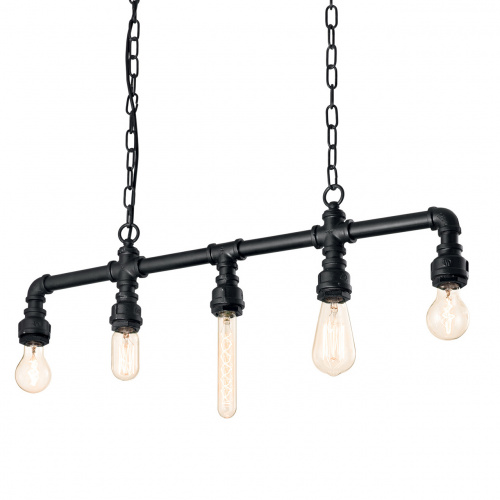 Подвесная люстра Ideal Lux PLUMBER SP5 NERO купить по низкой цене