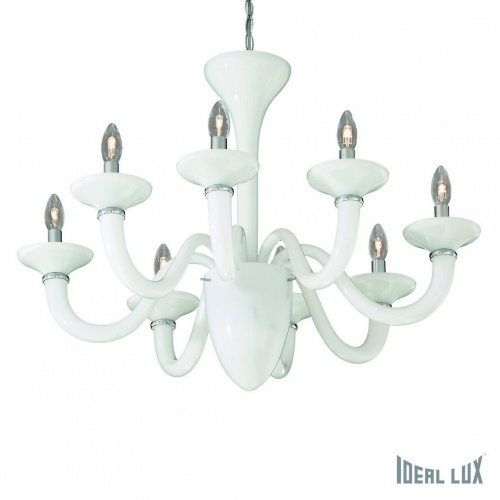 Подвесная люстра Ideal Lux WHITE LADY SP8 BIANCO купить по низкой цене
