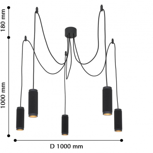 Подвесная люстра FAVOURITE Kinescope 2452-5P купить по низкой цене