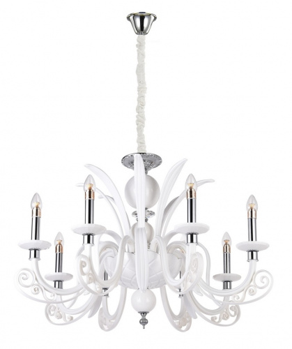 Подвесная люстра Crystal Lux LETISIA SP8 WHITE купить по низкой цене