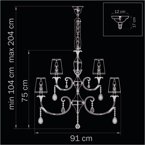 Подвесная люстра Lightstar CAPPA 691154 купить по низкой цене