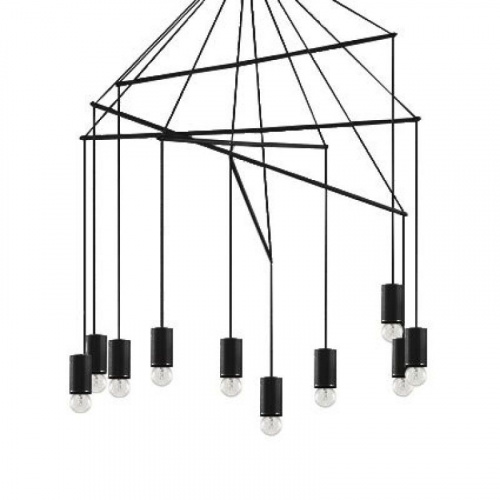 Подвесная люстра Ideal Lux POP SP10 NERO купить по низкой цене