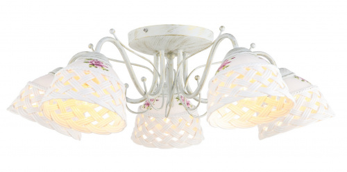 Потолочная люстра Arte Lamp WICKER A6616PL-5WG купить по низкой цене