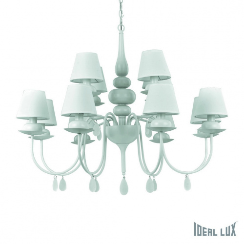 Подвесная люстра Ideal Lux BLANCHE SP12 BIANCO купить по низкой цене