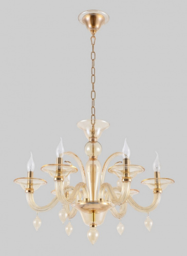 Подвесная люстра Crystal Lux CAETANO SP-PL6 AMBER купить по низкой цене