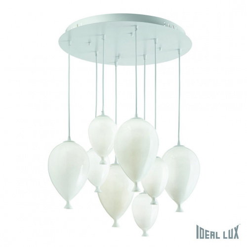 Подвесная люстра Ideal Lux CLOWN SP8 BIANCO купить по низкой цене