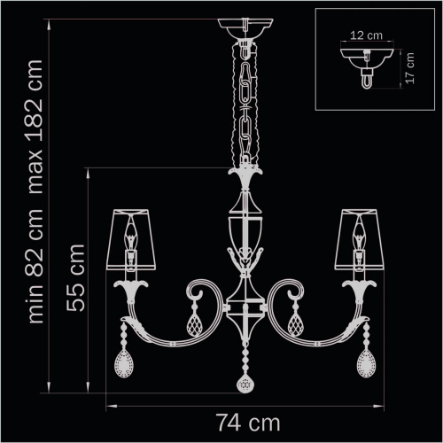 Подвесная люстра Lightstar CAPPA 691084 купить по низкой цене