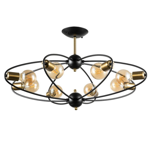 Потолочная люстра Arte Lamp Glasgow A1963PL-8BK купить по низкой цене