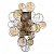 Бра Crystal Lux DESEO DESEO AP2 GOLD