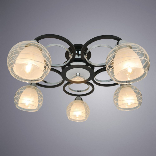 Потолочная люстра Arte Lamp GINEVRA A1604PL-5BK купить по низкой цене