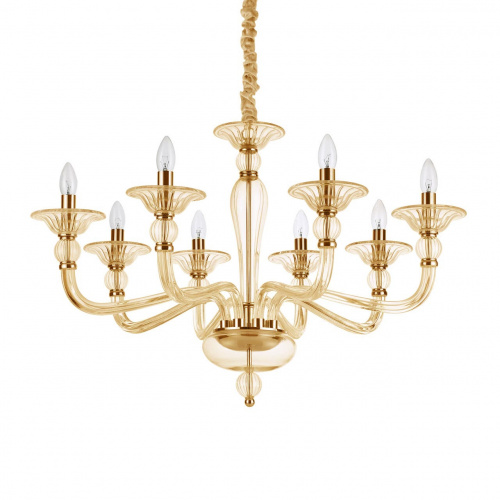 Подвесная люстра Ideal Lux DANIELI SP8 AMBRA купить по низкой цене