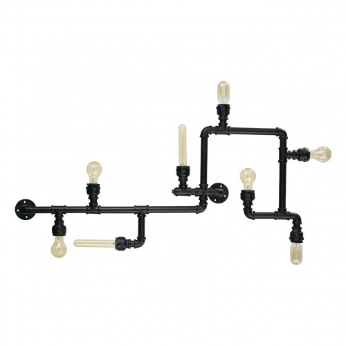 Потолочная люстра Ideal Lux PLUMBER PL8 NERO купить по низкой цене