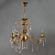 Подвесная люстра BRIZZI ALICANTE 8888/3 AB Leaf Crystal