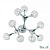 Потолочная люстра Ideal Lux NODI CRYSTAL PL9